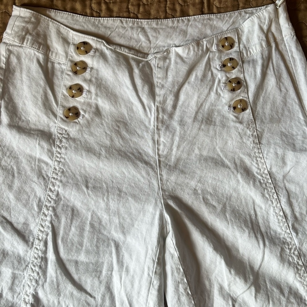 J. Jill Linen Wide Leg Crop Pants